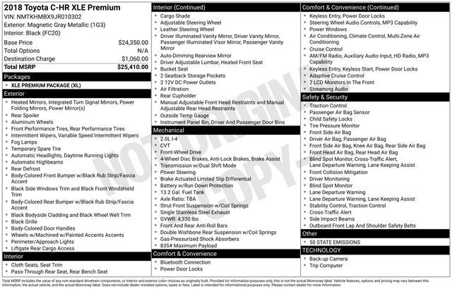 2018 Toyota C-HR XLE Premium