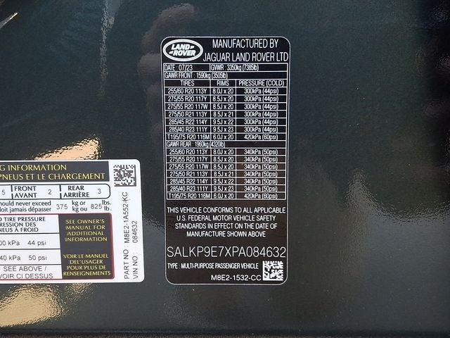 2023 Land Rover Range Rover SE