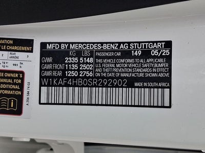 2025 Mercedes-Benz C-Class C 300 4MATIC®