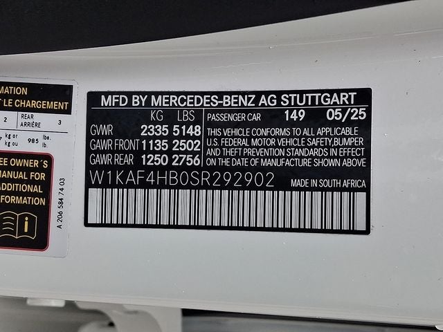 2025 Mercedes-Benz C-Class C 300 4MATIC®