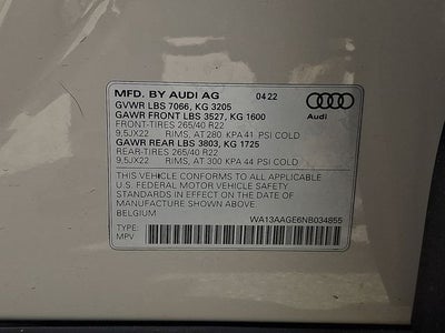 2022 Audi e-tron Sportback S line Prestige quattro