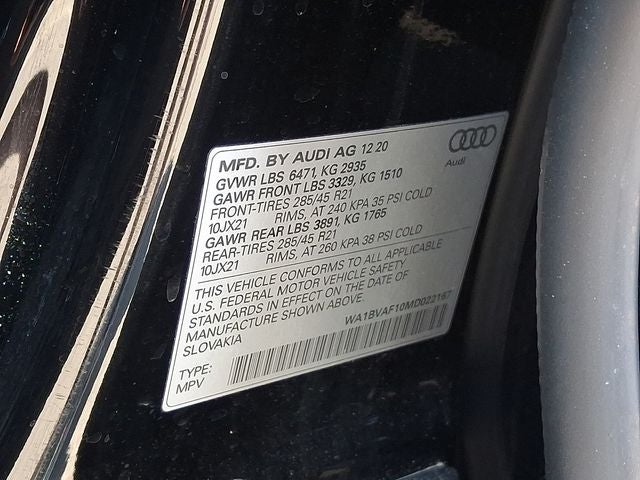 2021 Audi Q8 55 Premium Plus quattro