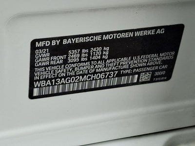 2021 BMW 5 Series 530e iPerformance