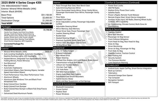 2025 BMW 4 Series 430i