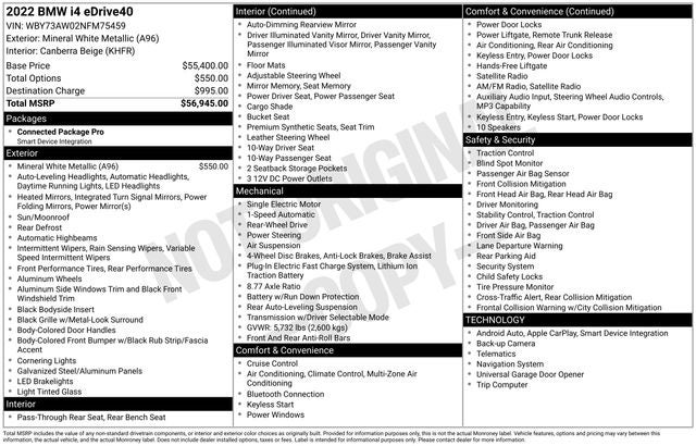 2022 BMW i4 eDrive40