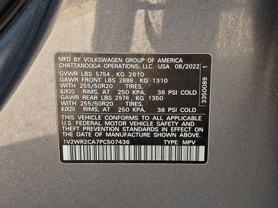 2023 Volkswagen Atlas 3.6L V6 SE w/Technology