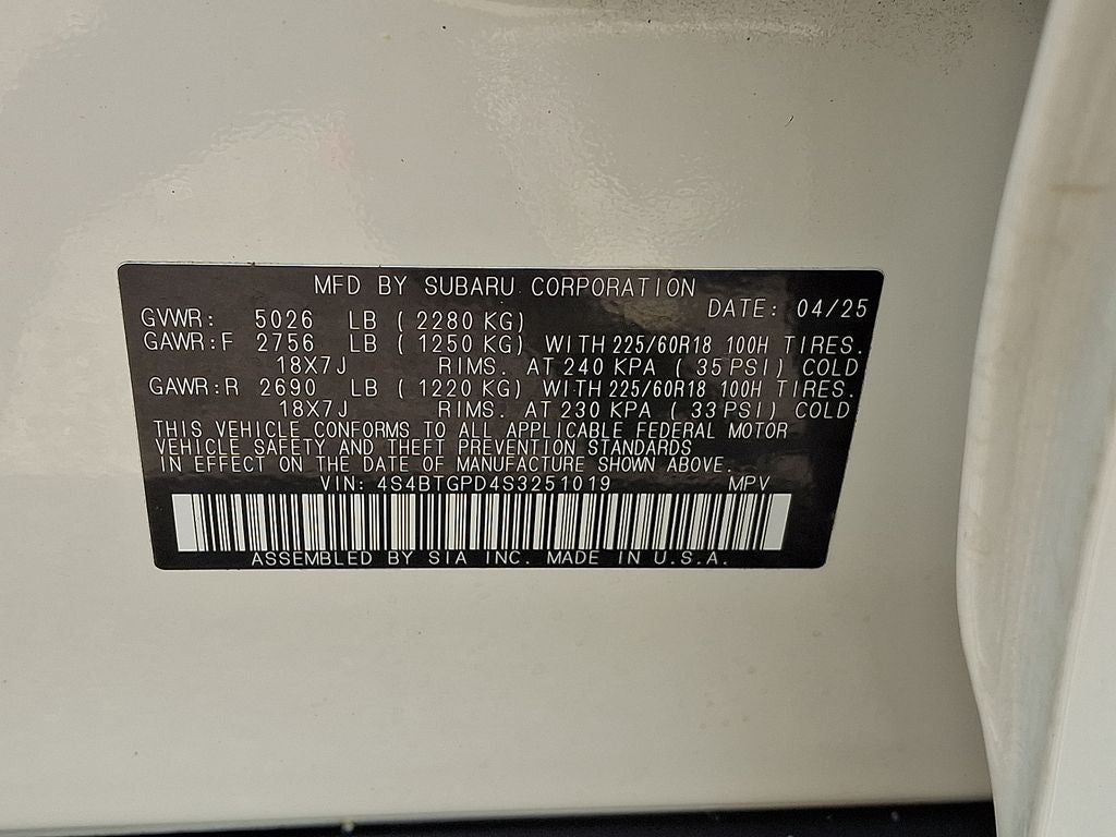 2025 Subaru Outback Touring XT