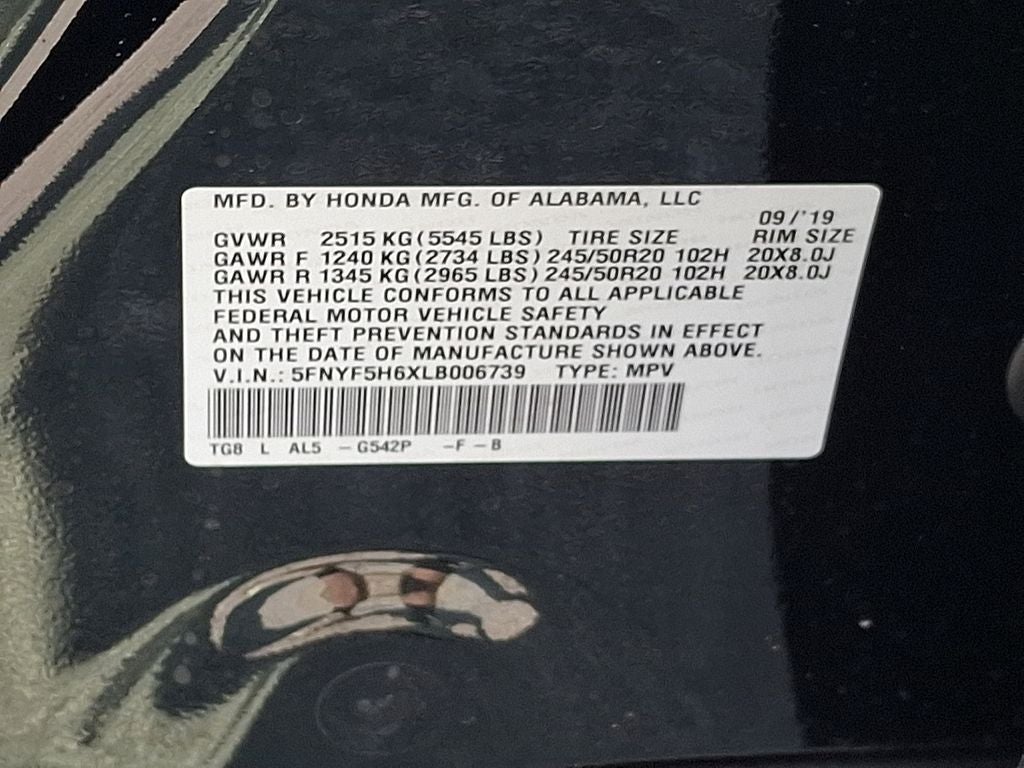 2020 Honda Pilot Touring 7 Passenger