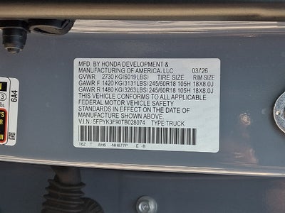 2026 Honda Ridgeline Black Edition