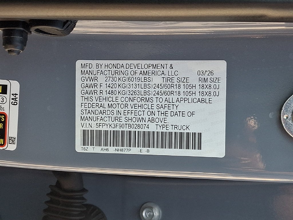 2026 Honda Ridgeline Black Edition