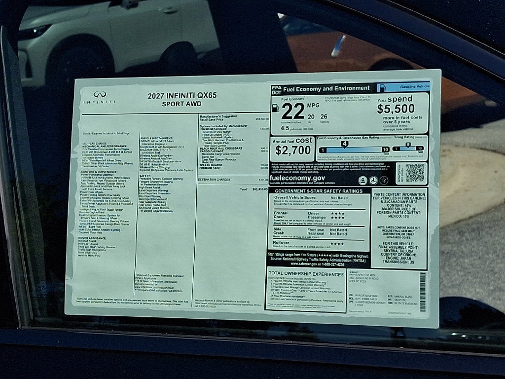 2027 INFINITI QX65 Sport AWD