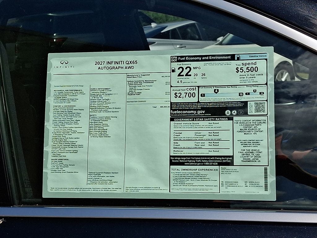 2027 INFINITI QX65 Autograph AWD