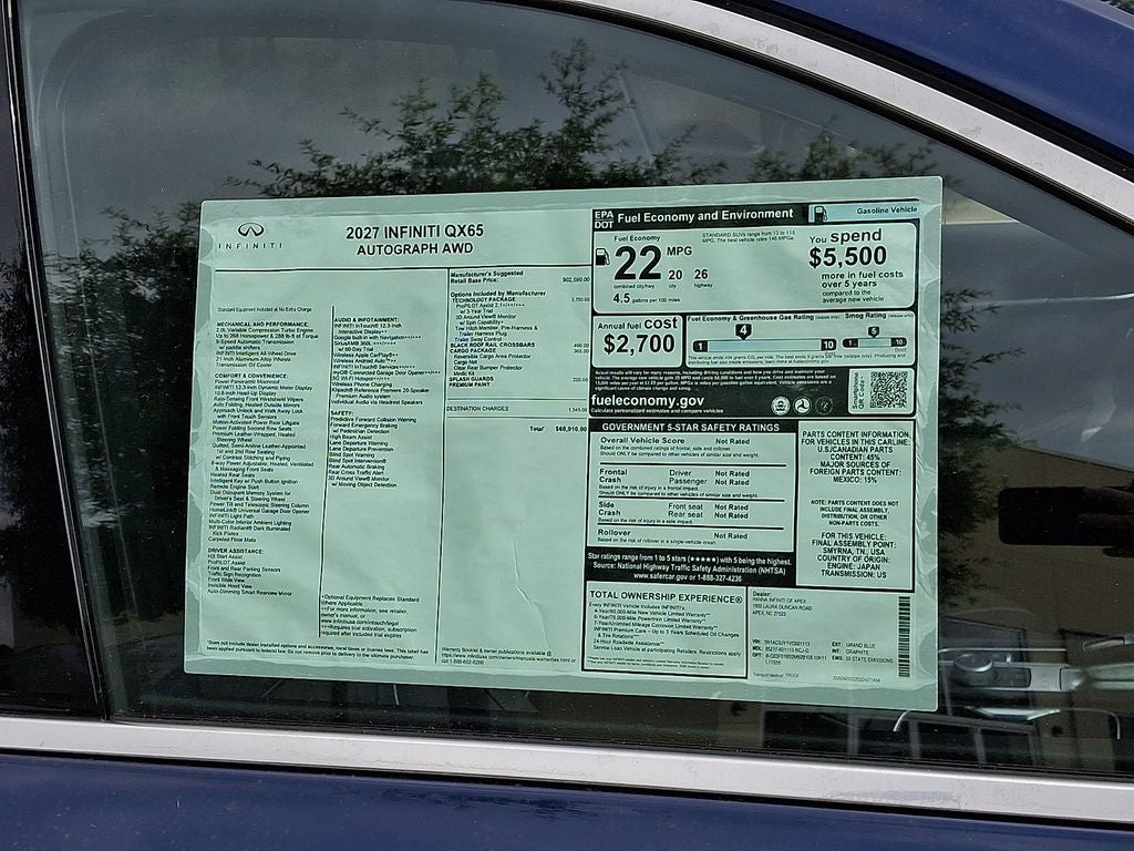 2027 INFINITI QX65 AUTOGRAPH