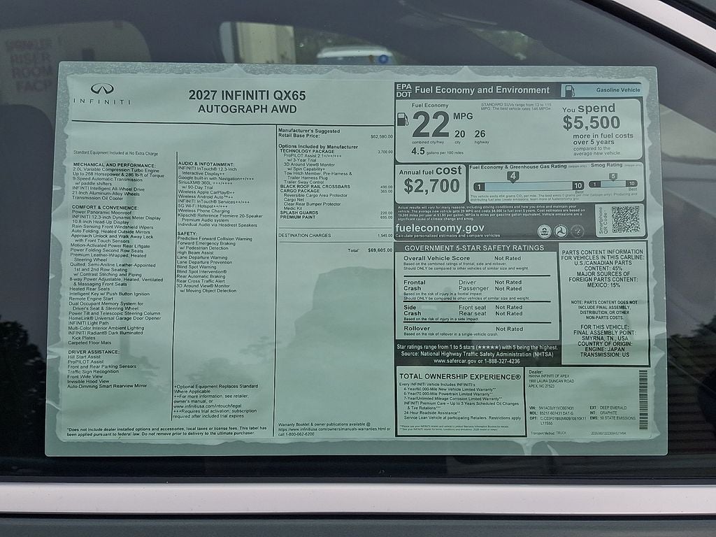 2027 INFINITI QX65 Autograph AWD