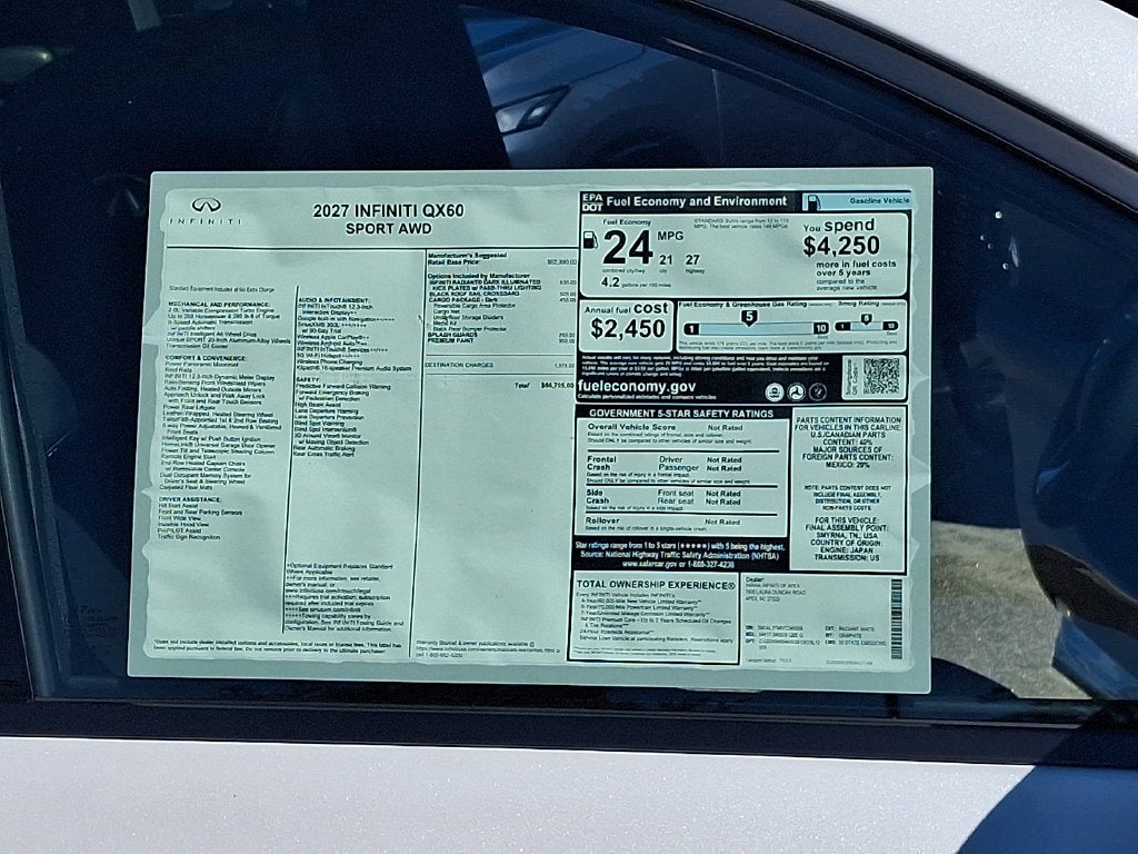 2027 INFINITI QX60 Sport AWD