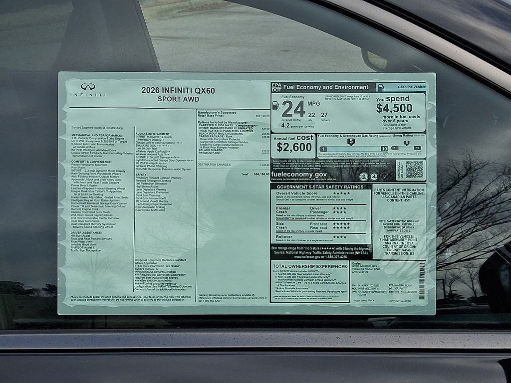 2026 INFINITI QX60 SPORT