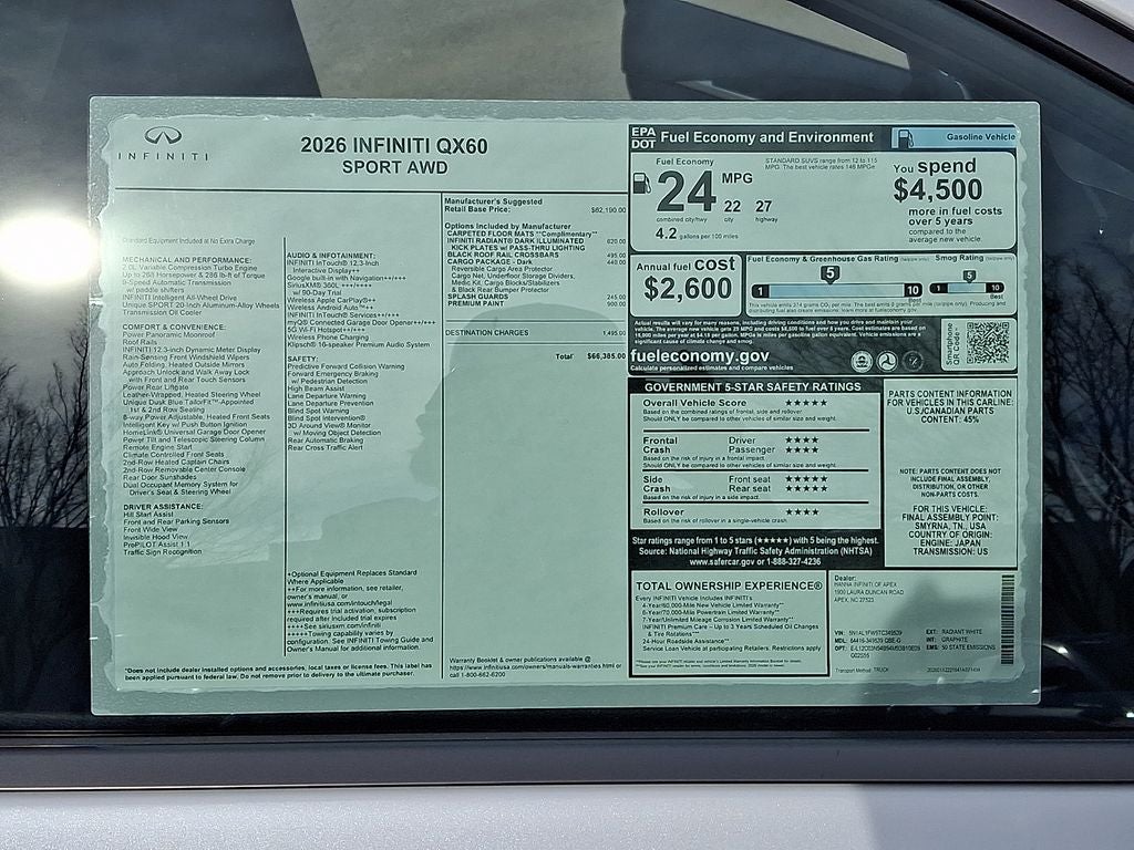 2026 INFINITI QX60 SPORT