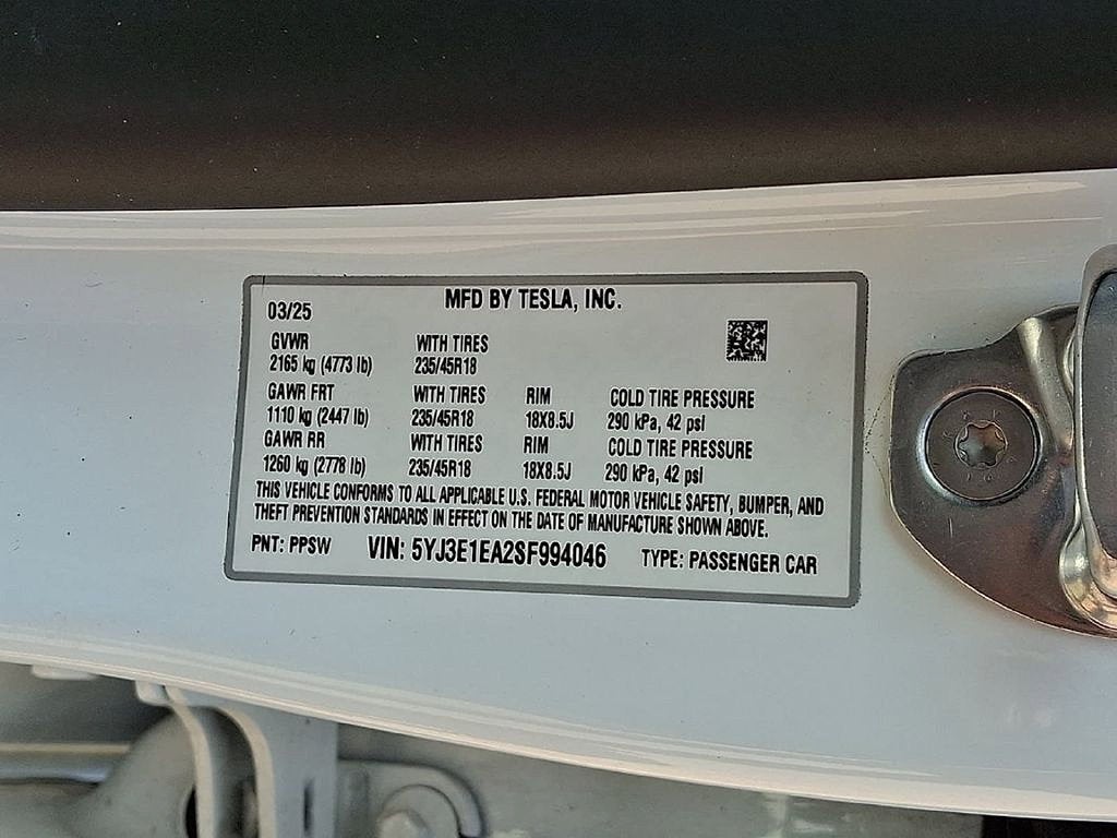 2025 Tesla Model 3 Long Range