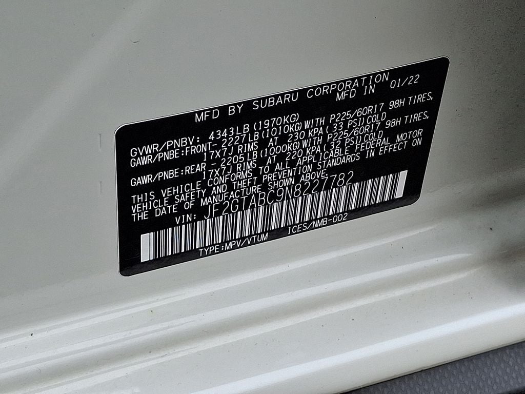 2022 Subaru Crosstrek Base