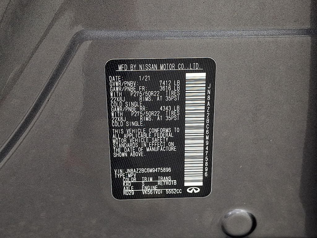 2021 INFINITI QX80 SENSORY 4WD