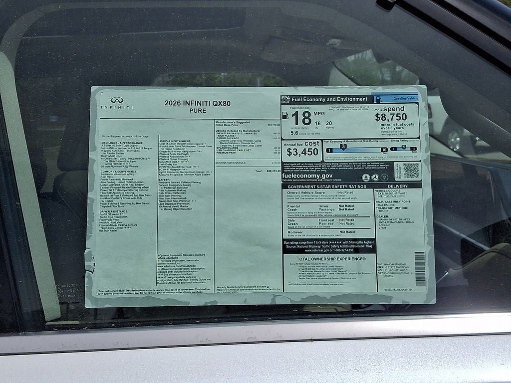 2026 INFINITI QX80 PURE