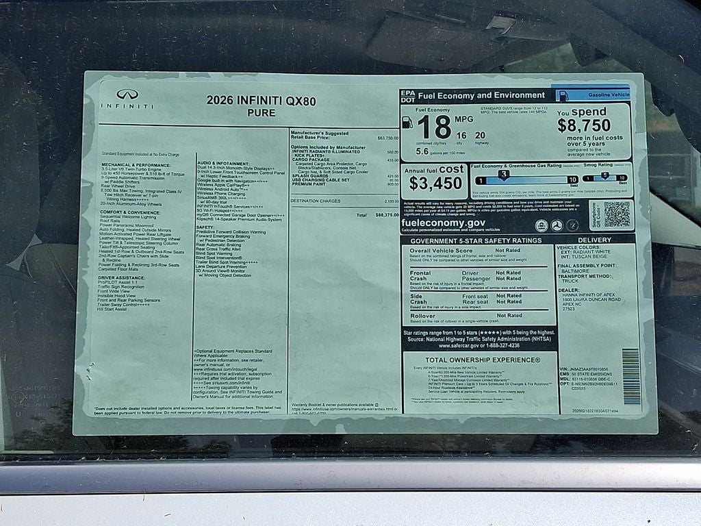 2026 INFINITI QX80 PURE