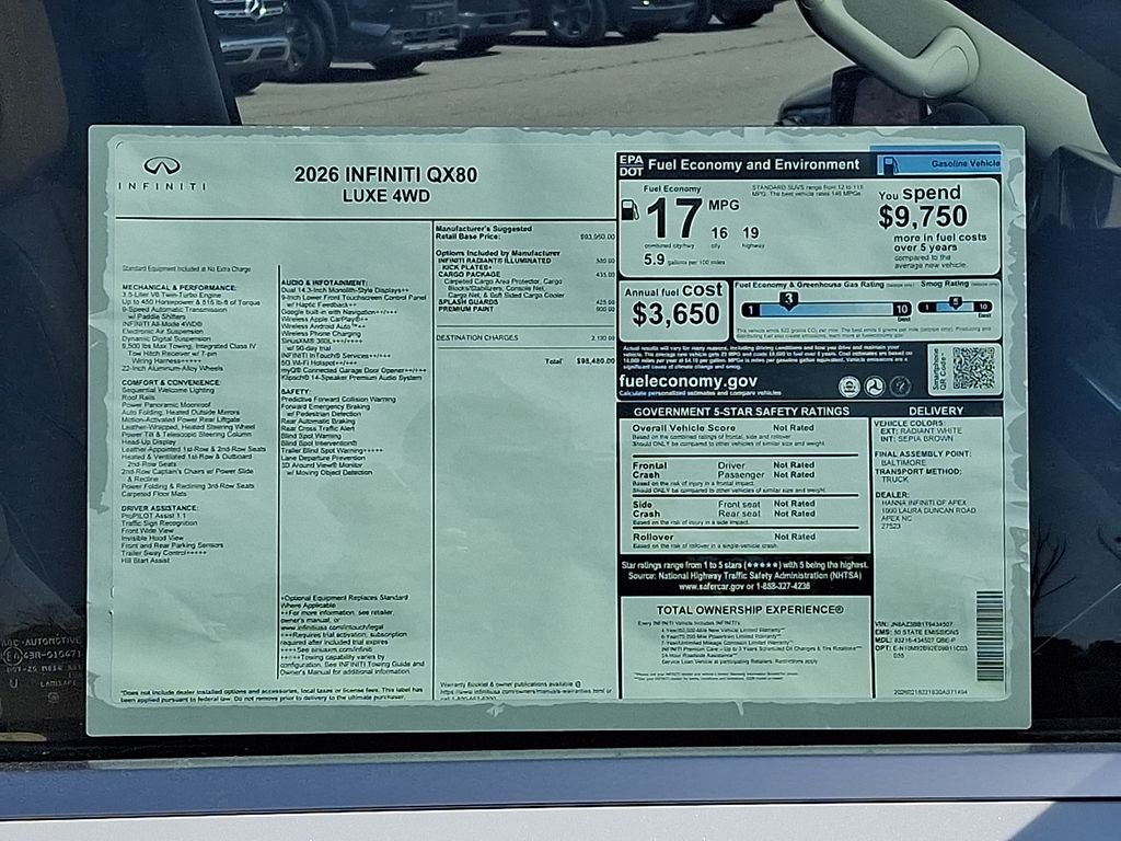 2026 INFINITI QX80 LUXE