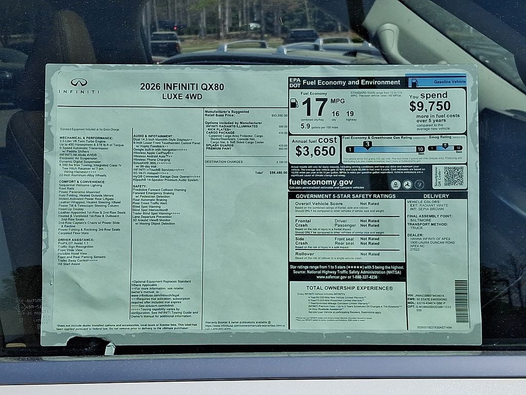 2026 INFINITI QX80 LUXE