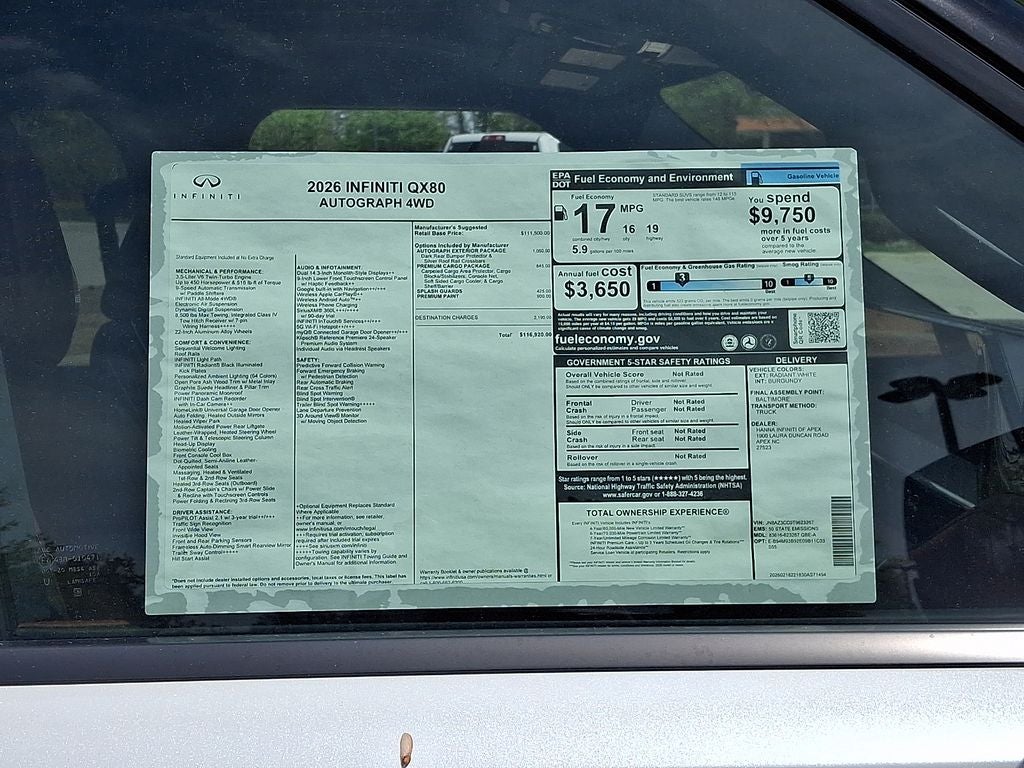 2026 INFINITI QX80 AUTOGRAPH