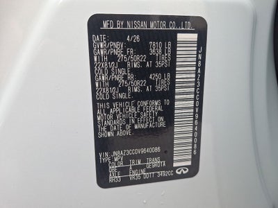2027 INFINITI QX80 Autograph 4WD