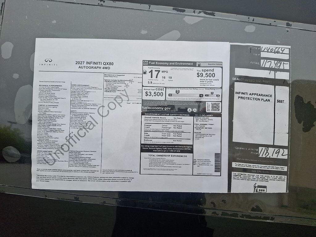 2027 INFINITI QX80 Autograph 4WD