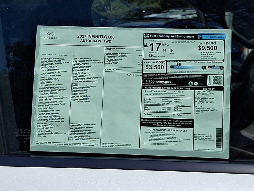2027 INFINITI QX80 Autograph 4WD