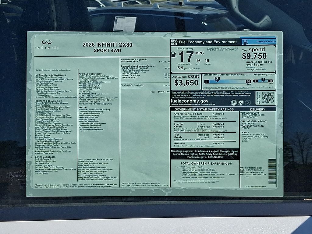 2026 INFINITI QX80 SPORT