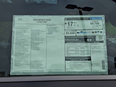 2026 INFINITI QX80 SPORT