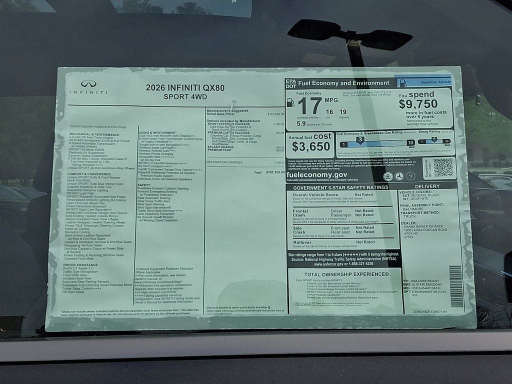 2026 INFINITI QX80 SPORT