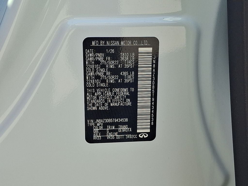 2026 INFINITI QX80 SPORT