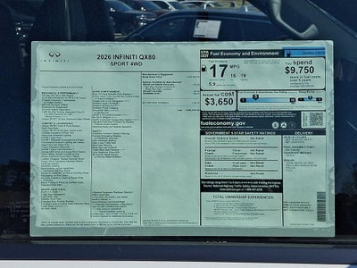 2026 INFINITI QX80 SPORT
