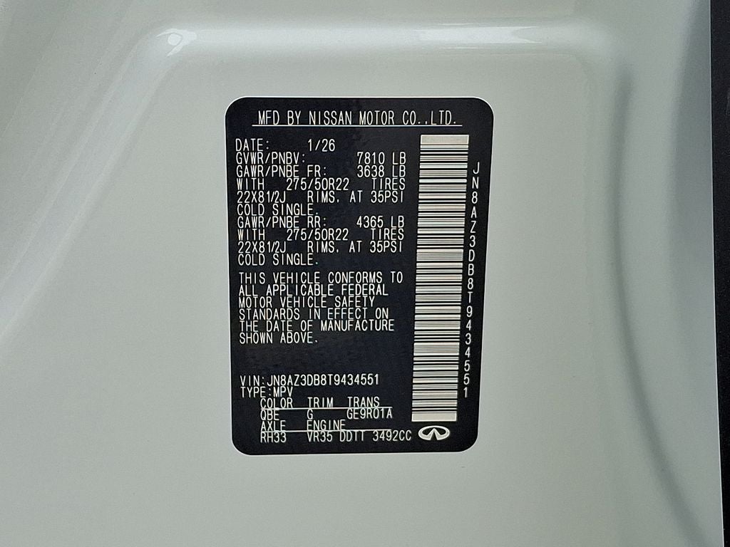 2026 INFINITI QX80 SPORT