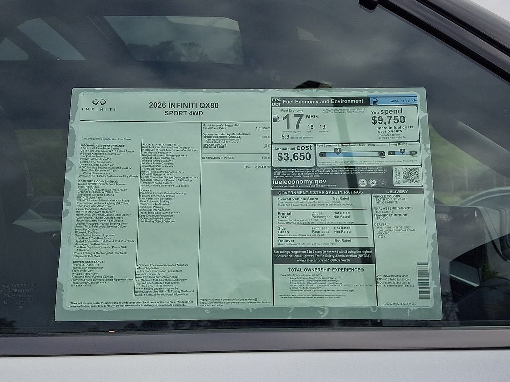 2026 INFINITI QX80 SPORT