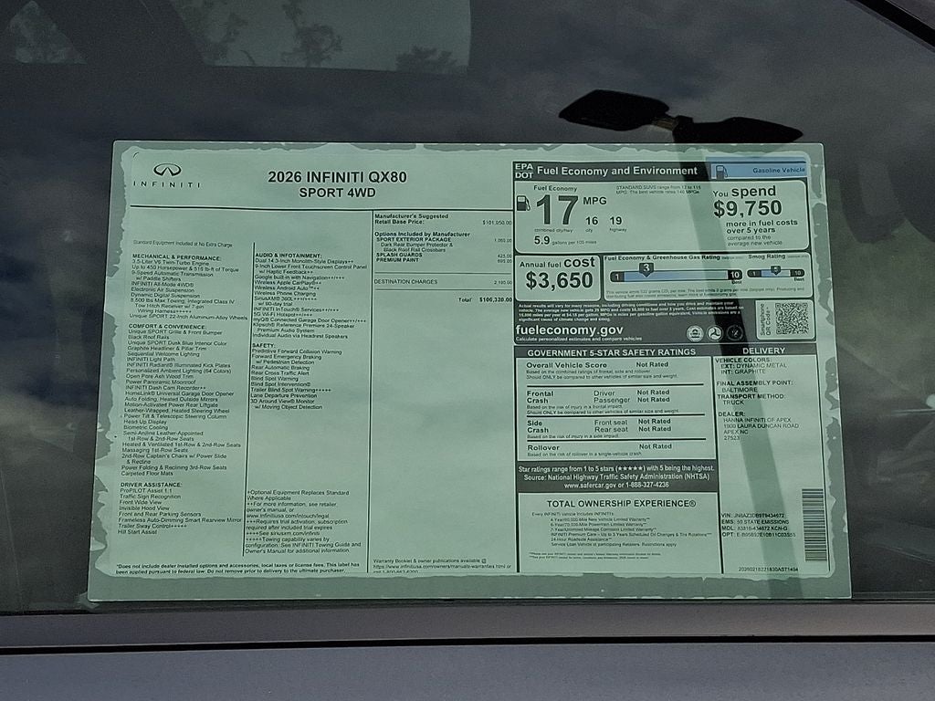 2026 INFINITI QX80 SPORT