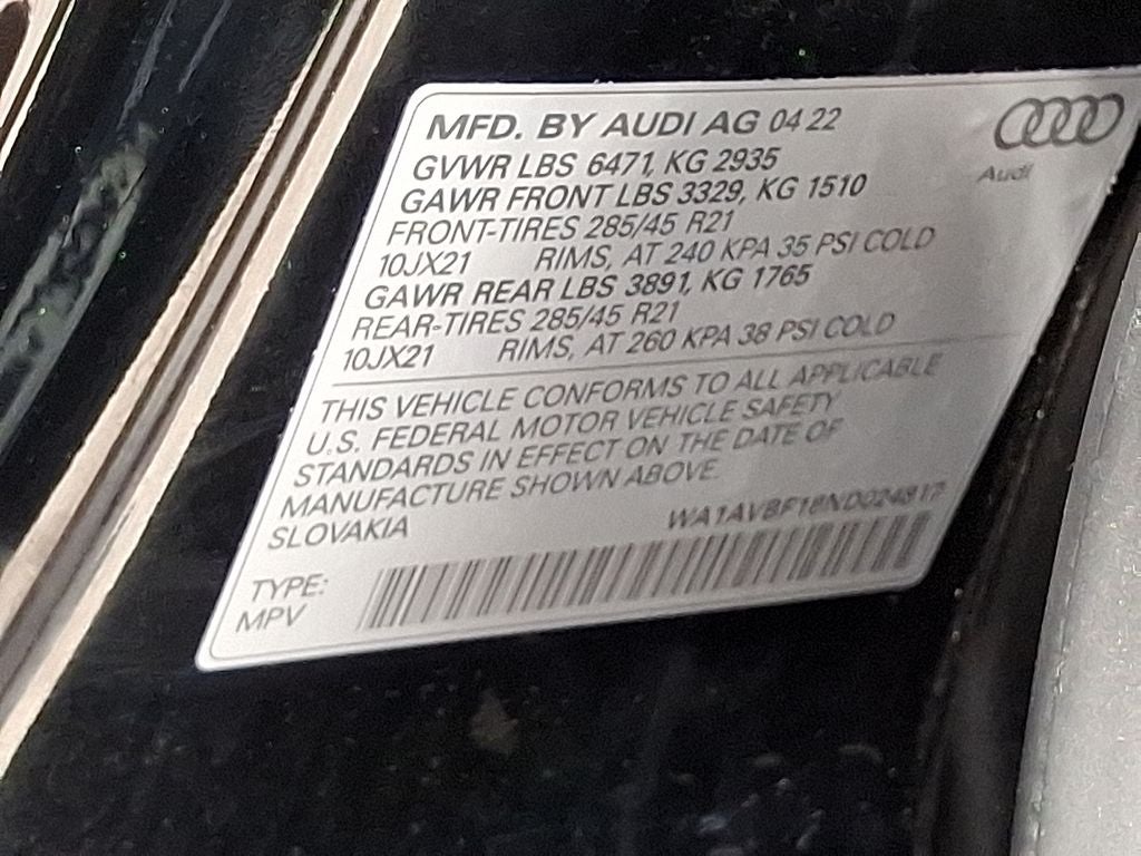 2022 Audi Q8 55 Premium quattro