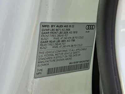 2022 Audi Q8 55 Premium Plus quattro