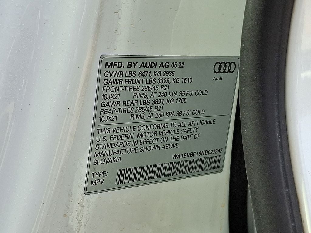 2022 Audi Q8 55 Premium Plus quattro