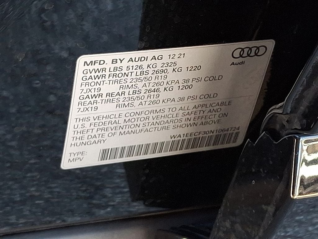 2022 Audi Q3 Premium Plus S Line quattro