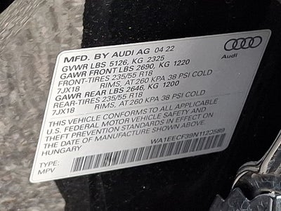 2022 Audi Q3 Premium Plus S Line quattro